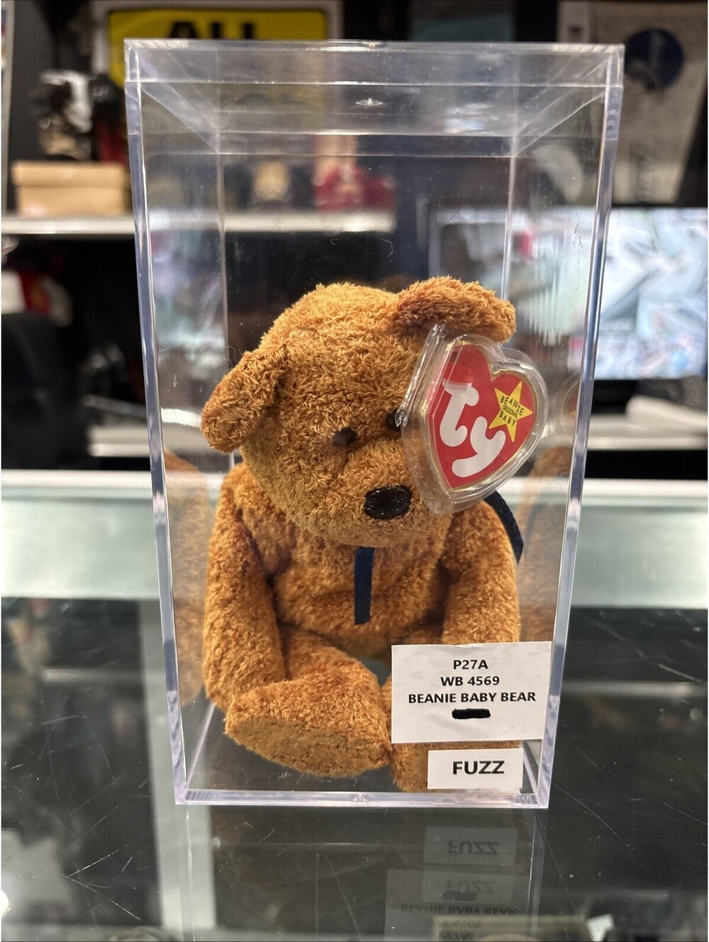Vintage Ty Beanie Baby: Fuzz Bear With Tags